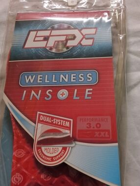 EFX Performance 3.0 Red Insoles Wellness Dual Density Gel XXL  New in Package